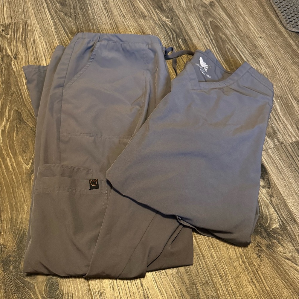 Gray Women's Scrub Set